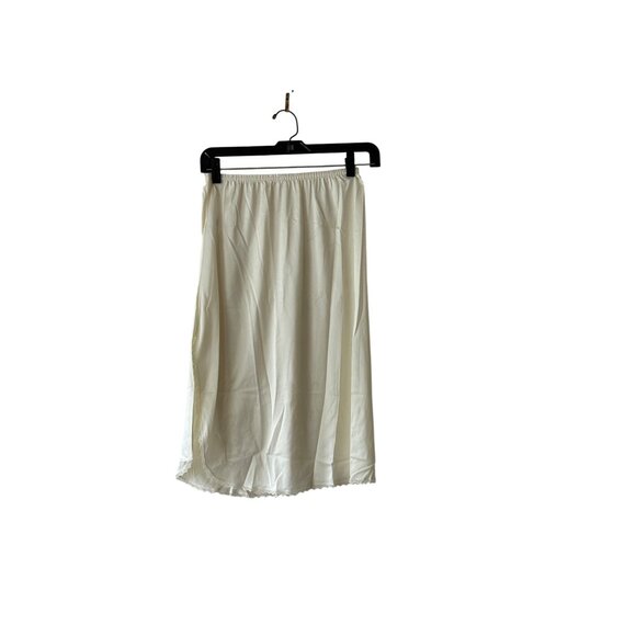 Vintage Vanity Fair Nylon Half Slip Side Slit With Lace Trim S Ivory Sz S - Picture 6 of 6